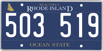 RI license plate 503519