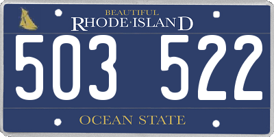 RI license plate 503522