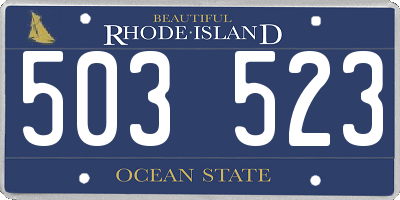 RI license plate 503523