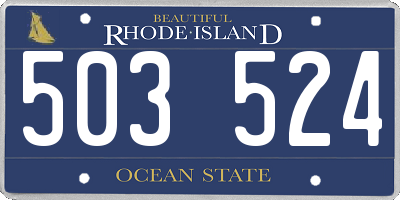 RI license plate 503524