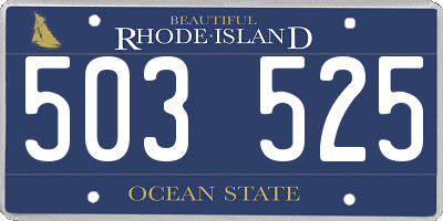 RI license plate 503525