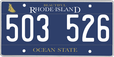 RI license plate 503526