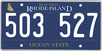 RI license plate 503527