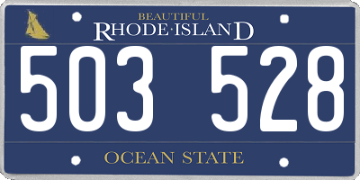 RI license plate 503528