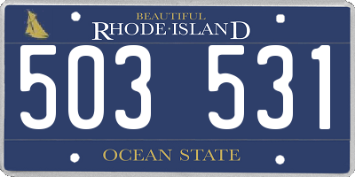 RI license plate 503531
