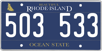 RI license plate 503533