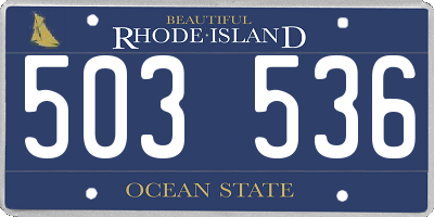 RI license plate 503536