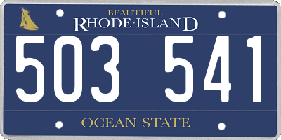 RI license plate 503541