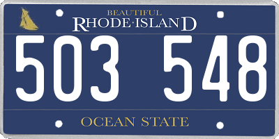 RI license plate 503548