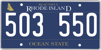 RI license plate 503550