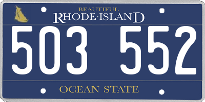 RI license plate 503552