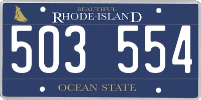RI license plate 503554