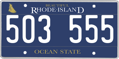 RI license plate 503555