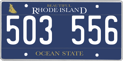 RI license plate 503556