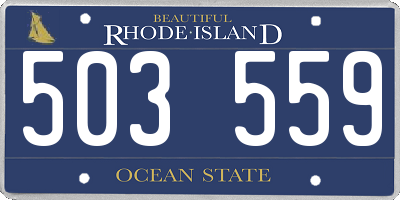 RI license plate 503559