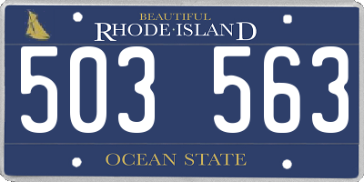 RI license plate 503563