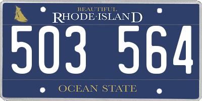 RI license plate 503564