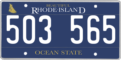 RI license plate 503565