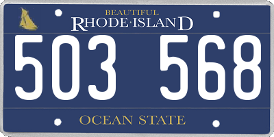 RI license plate 503568