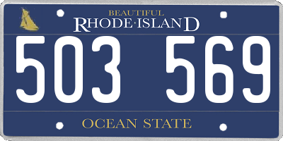 RI license plate 503569