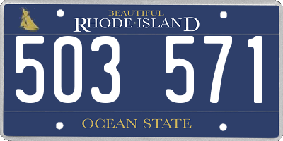 RI license plate 503571