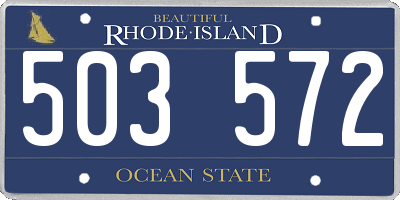 RI license plate 503572