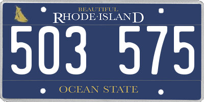 RI license plate 503575