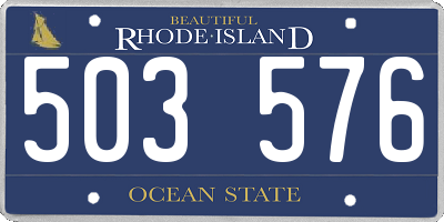 RI license plate 503576