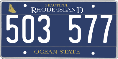RI license plate 503577
