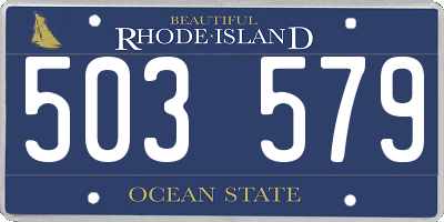 RI license plate 503579