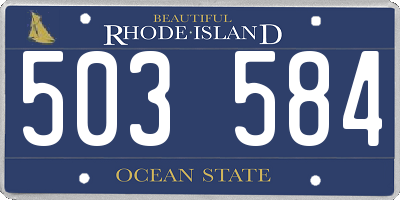 RI license plate 503584