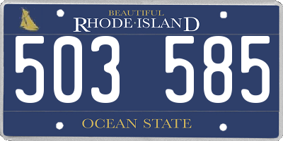 RI license plate 503585