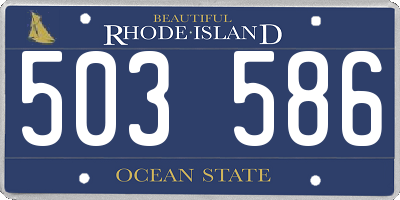 RI license plate 503586