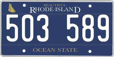 RI license plate 503589