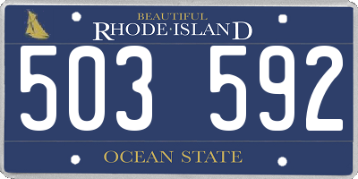 RI license plate 503592