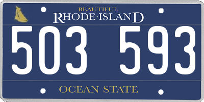 RI license plate 503593