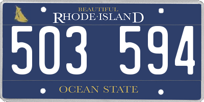 RI license plate 503594