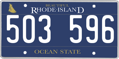RI license plate 503596