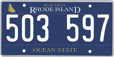 RI license plate 503597