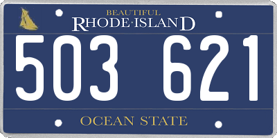 RI license plate 503621