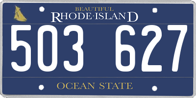 RI license plate 503627
