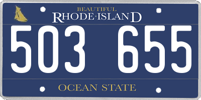 RI license plate 503655