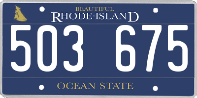 RI license plate 503675