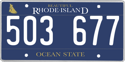 RI license plate 503677