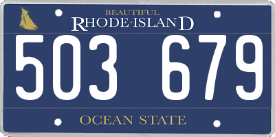 RI license plate 503679