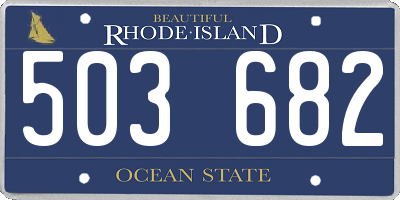 RI license plate 503682