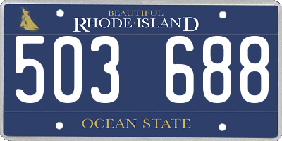 RI license plate 503688