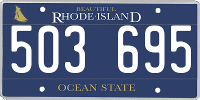 RI license plate 503695