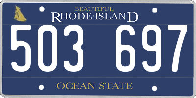 RI license plate 503697