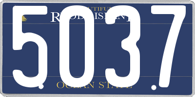 RI license plate 5037